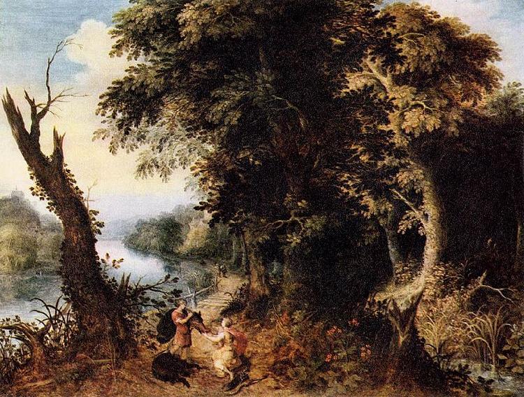 Abraham Govaerts Landscape with Diana Receiving the Head of a Boar Sweden oil painting art